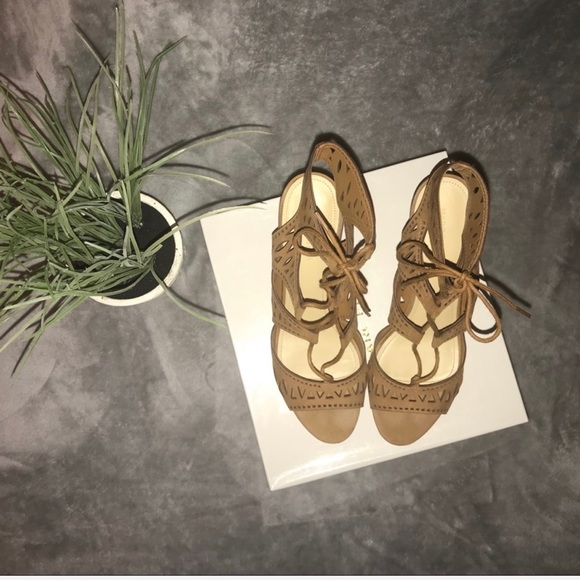 Marc Fisher Suede LaceUp Sandal - Picture 3 of 5